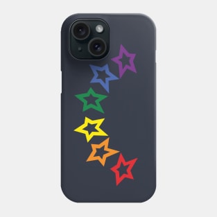 Pride Rainbow Colored Stars Outline Phone Case