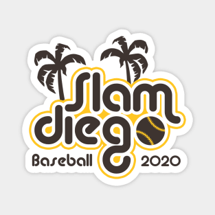 Slam Diego, Retro - White Magnet