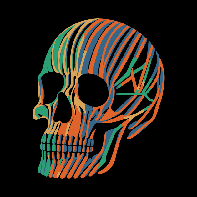 Colorful Skull Lines by MelihsDump