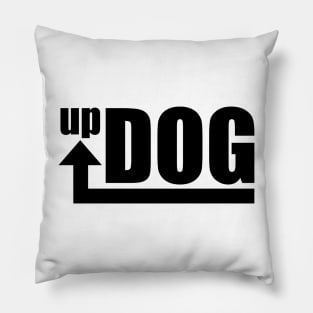 Up Dog (Black Text Logo) Pillow