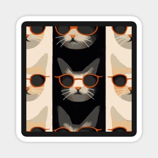 Cute Cat With Glasses Magnet