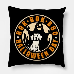 Bok Bok Boo Funny Dog Halloween Pillow