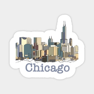 Chicago Skyline Minimalist Magnet