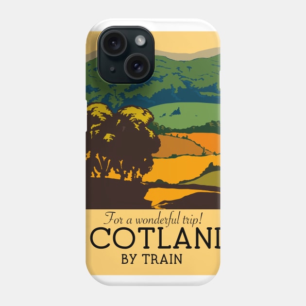 "For a wonderful Trip!" Scotland By Train Phone Case by nickemporium1