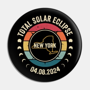 New York Total Solar Eclipse 2024 American Totality April 8 Pin