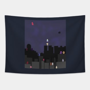 Magical Girl Raising Project Limited B City Skyline Tapestry