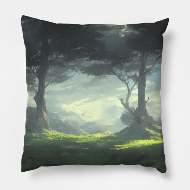 landscape pictures for wall cheerful Pillow by GoranDesign