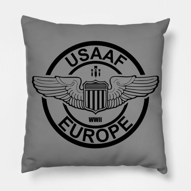 USAAF Europe Wings (subdued) Pillow by TCP