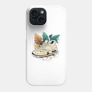 Step into Style and Sustainability with our Beige Brown and Black Sneaker Phone Case