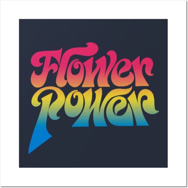 Flower Power - Retro Psychedelic Typography Design Long Sleeve T-Shirt