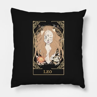 leo zodiac sign Pillow