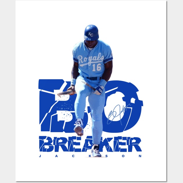 Bo Jackson, Kansas City Royals Art Photo Print