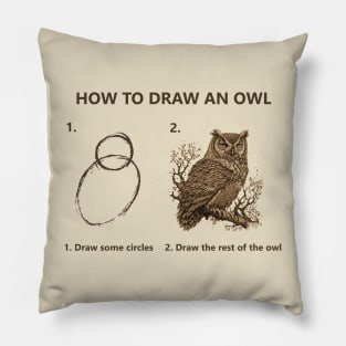 How To Draw An Owl Pillow