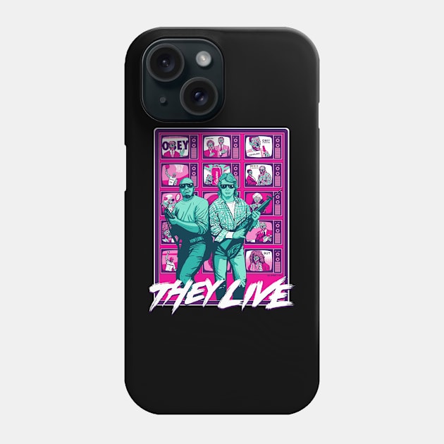 THEY LIVE - 80's Attack Phone Case by HalHefner