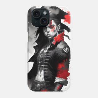 Ink Style Woman Pirate Phone Case