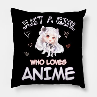 Just A Girl Who Loves Anime Gifts for Teen Girls Anime Pillow