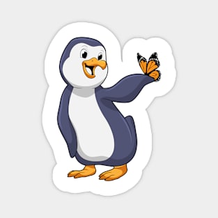 Penguin with Butterfly Magnet