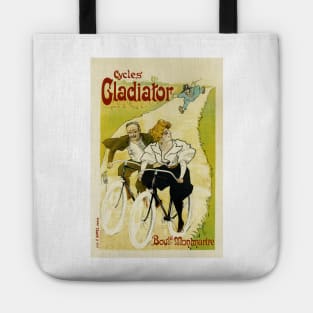 CYCLES GLADIATOR PARIS 1897 Vintage Poster Advertisement by French Artist Ferdinand Mifliez Misti Tote