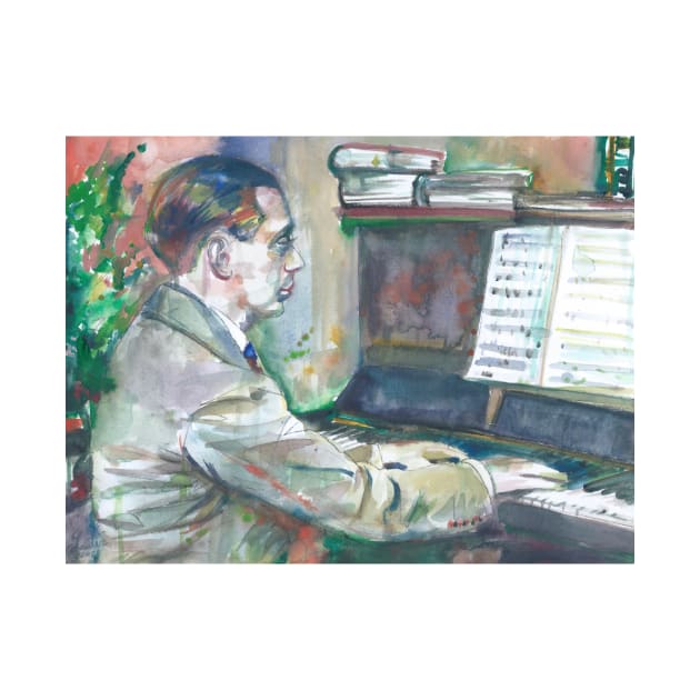 COLE PORTER watercolor portrait .1 by lautir