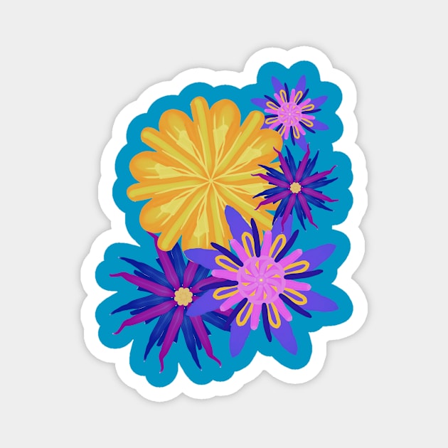 Fanciful Flowers 2 Magnet by Bluedaisy66