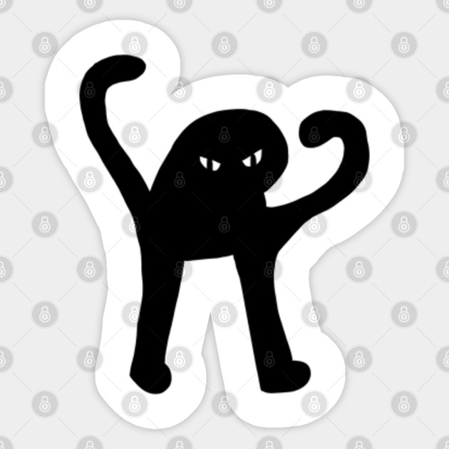 Cursed Cat Angry Cat Meme Sticker Teepublic