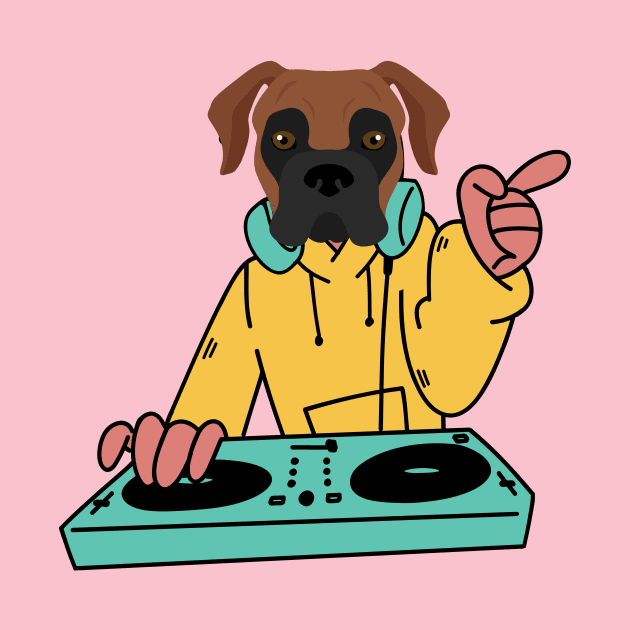 funny big dog dj by Fresh aus