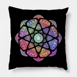 Glitter Powder Crystal Mandala - Silhouette Pillow