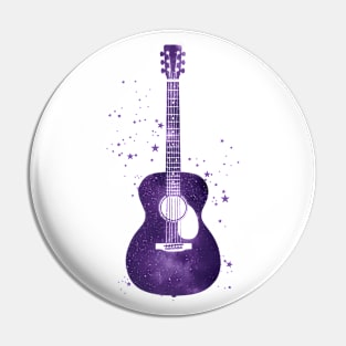 Concert Style Acoustic Guitar Universe Texture Pin