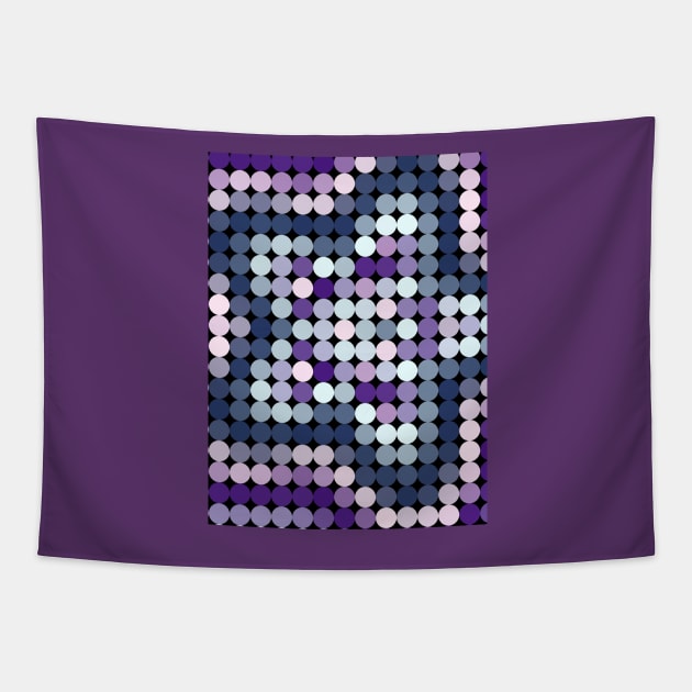 purple and blue dotted star design Tapestry by pinkal