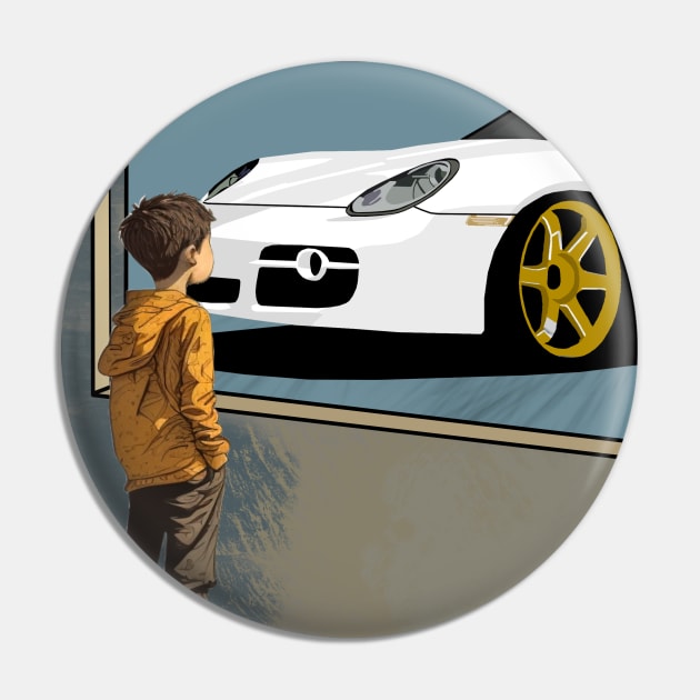 Porsche Cayman Kids Dream Pin by Rebellion Store