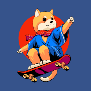shiba inu skateboard T-Shirt