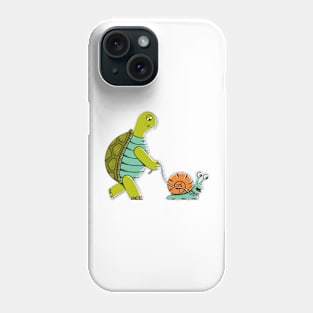 Turtle and snail Phone Case