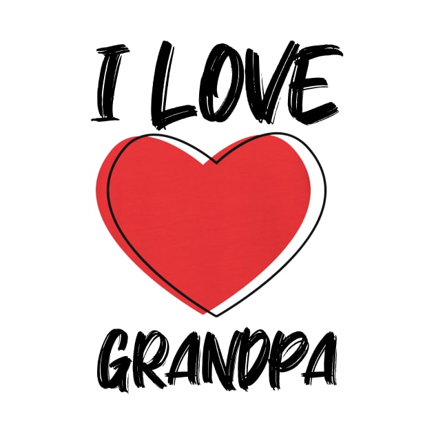 I Love Grandpa with Red Heart by A.S1