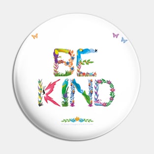 BE KIND - Tropical word art Pin