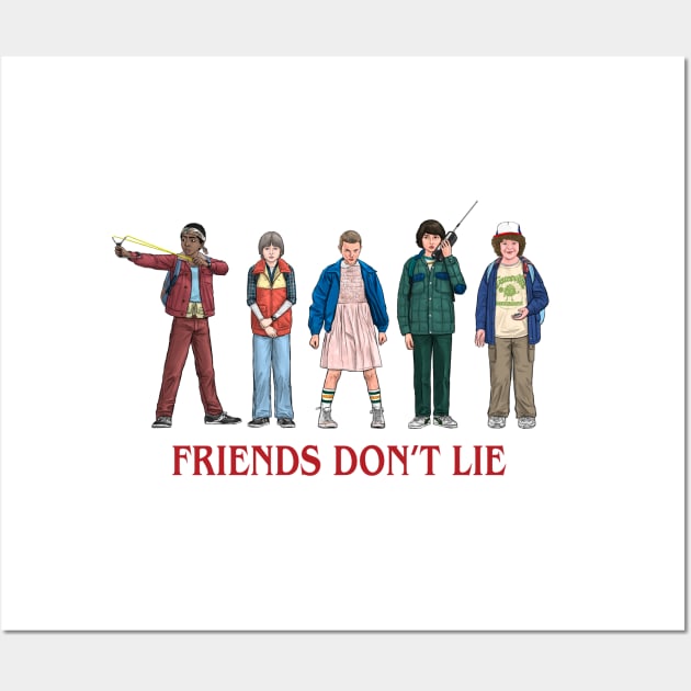 stranger things Friends dont lie  Art Board Print for Sale by M-Farouk