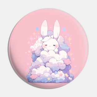 Cute Fluffy Clouds Baby Bunny Kawaii Princess Pin
