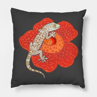 Tokay Gecko and Rafflesia Pillow