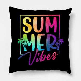 Summer Vibes, Glitter Beach, Tropical Sunset, Retro Summer Pillow