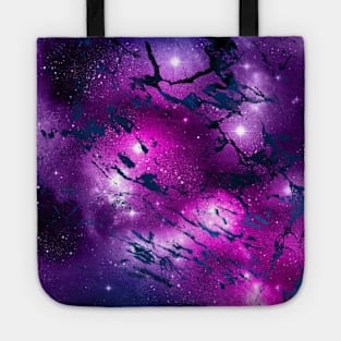 Galaxy Nebula Purple Tote