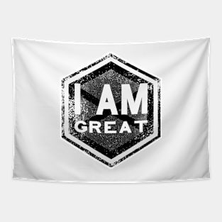 I AM Great - Affirmations - Black Tapestry