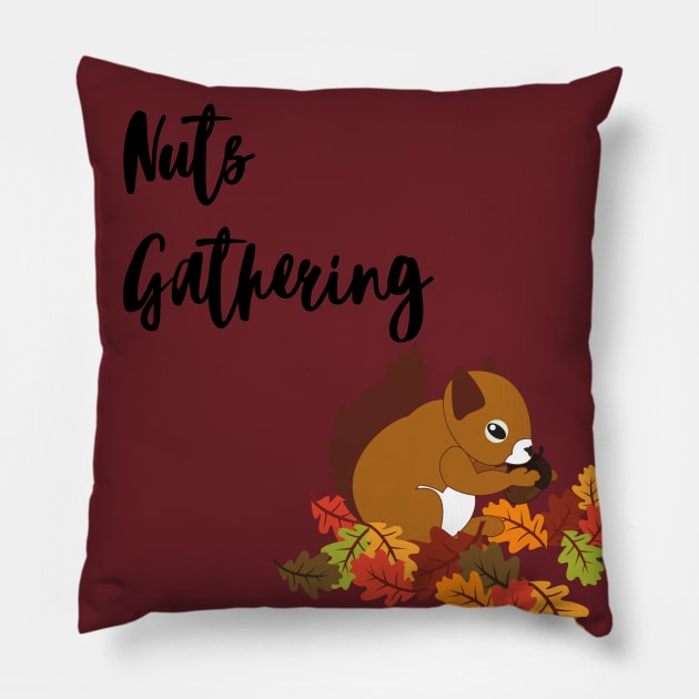 Nuts Gathering Pillow by Courtney's Creations