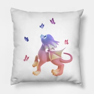 Little Dragon with Butterfly 3 Pillow