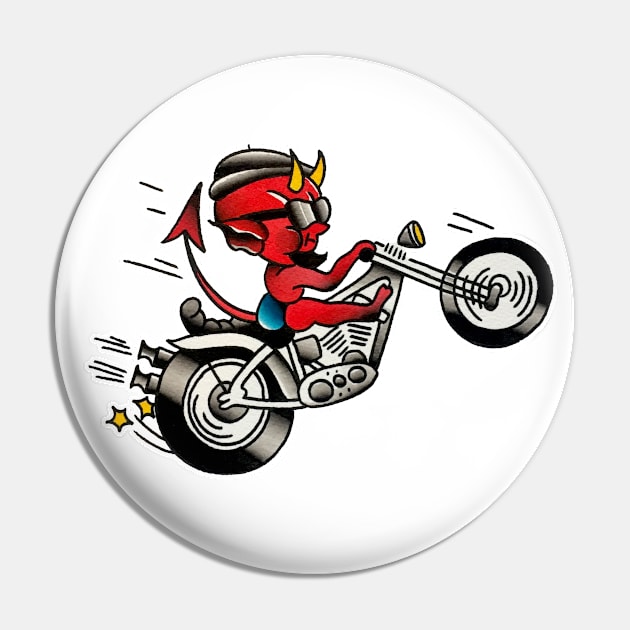 Devil Beatnik Rider Tattoo Design Pin by forevertruetattoo