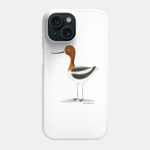 Avocet Bird Phone Case by julianamotzko