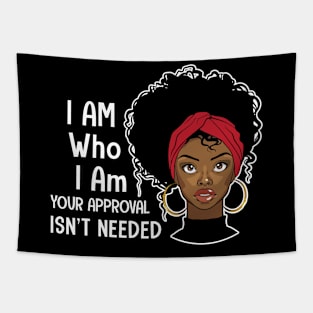 Black Queen Lady Curly Natural Afro African American Ladies Tapestry