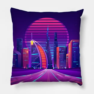 Cyberpunk City Pillow
