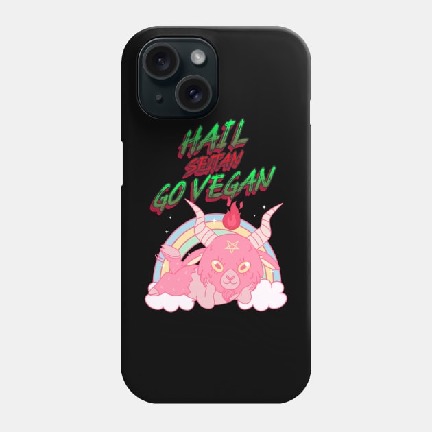 Hail Seitan Go Vegan Phone Case by WovenKindness