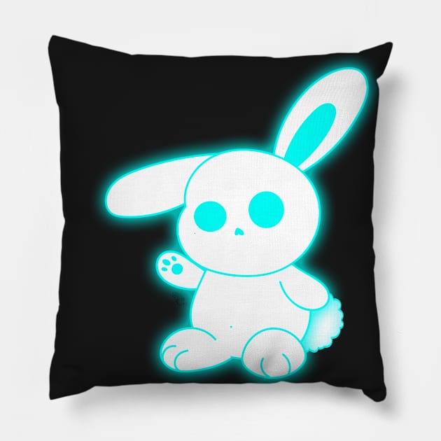 Skull Baby Bunny Pillow by Toni Tees