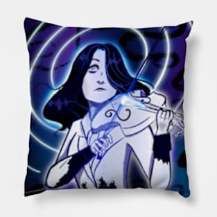 White Violin Pillow