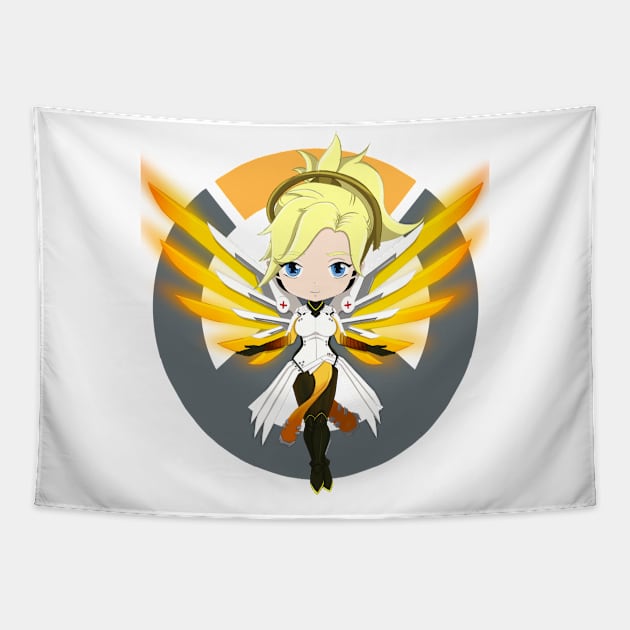 Overwatch Angel of Mercy Tapestry by Pastelpandabum